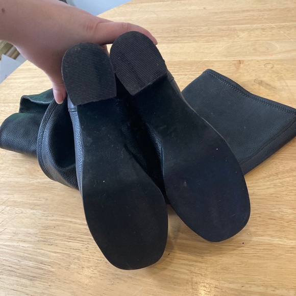 Jeffrey Campbell Black Leather Over-the-Knee Boots - Picture 3 of 3